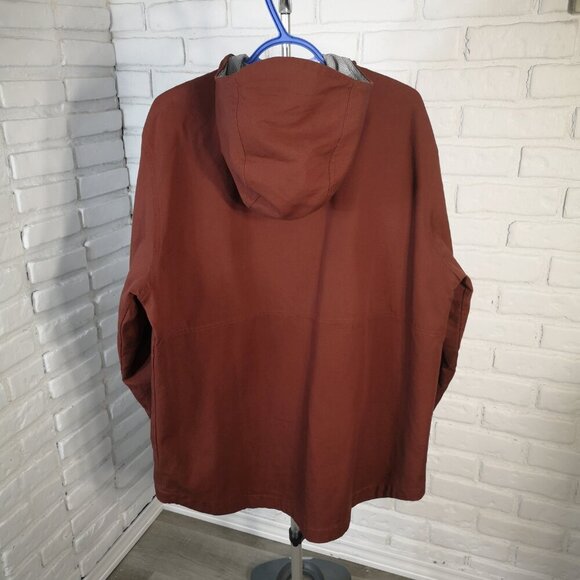Hurley Men's Size XL Rust w/ Striped Lining Zipper & Snap Closure Jacket w/ Hood - Picture 2 of 12